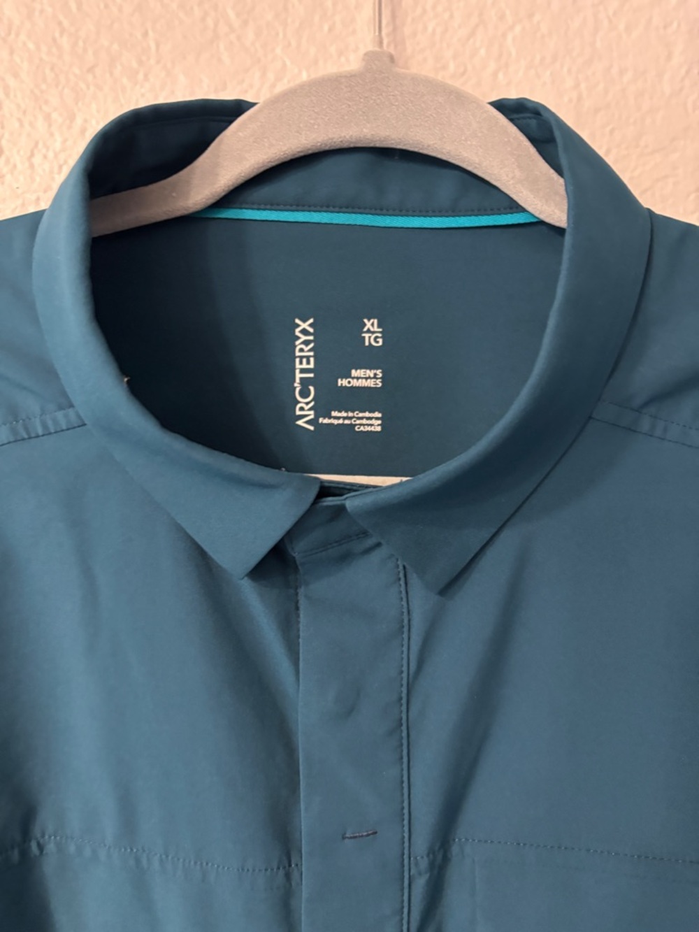Arc'teryx Men's Skyline Teal Blue Snap Button-Down Shirt